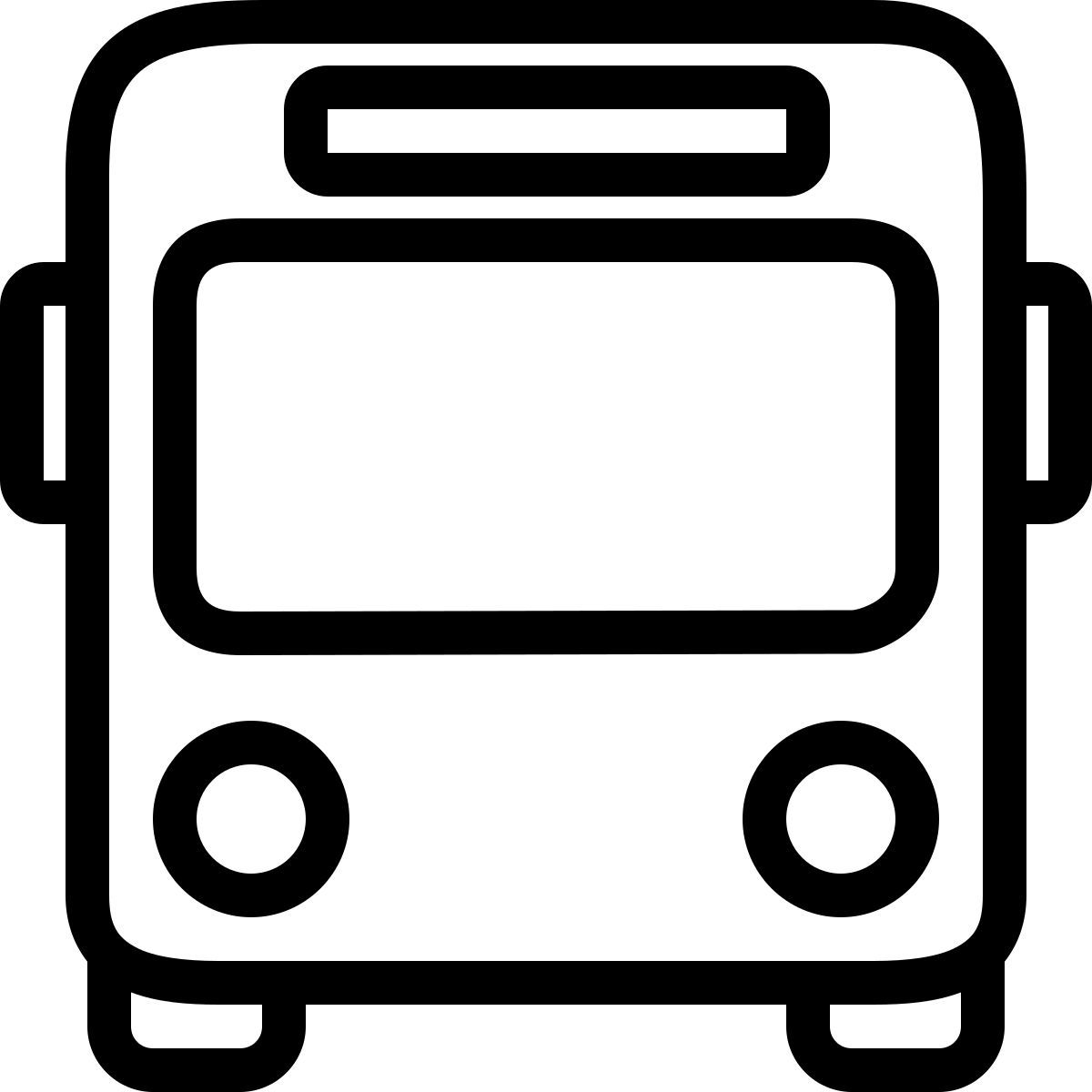 ios 17 outlined style autobus icon