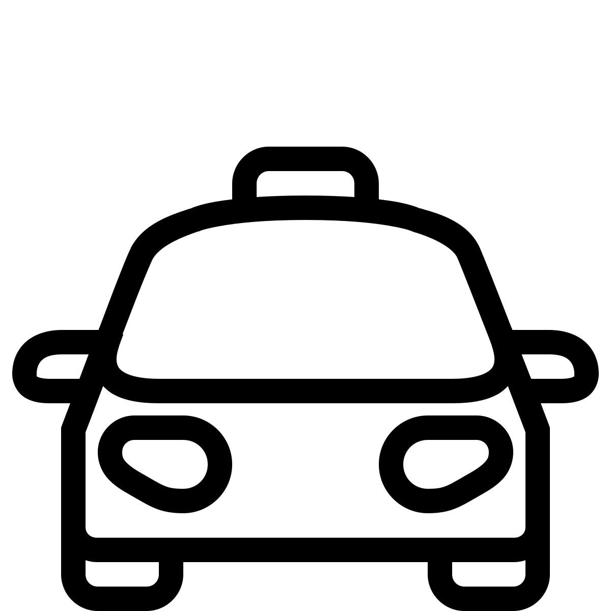 ios 17 outlined style taxi icon